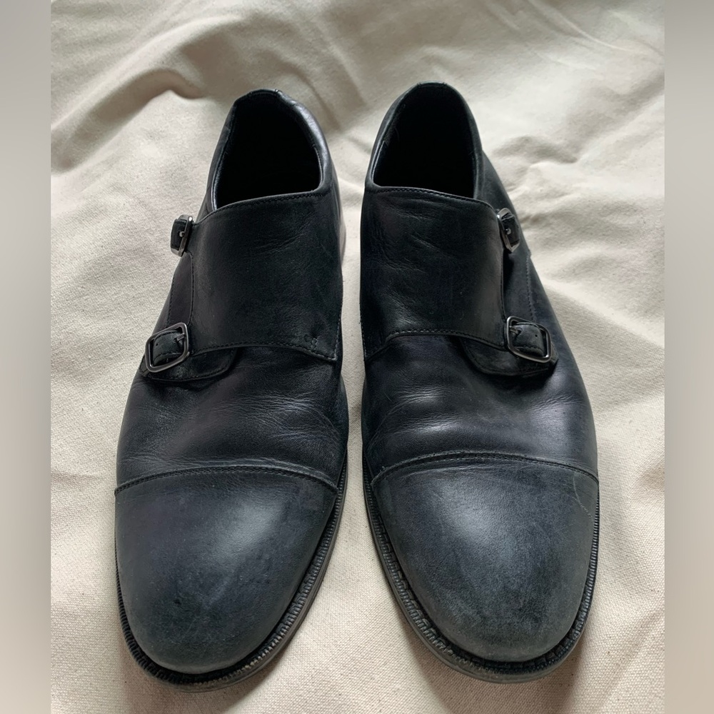Gordon Rush Monk Strap shoes | men’s size 9 women’s size 11 | black leather